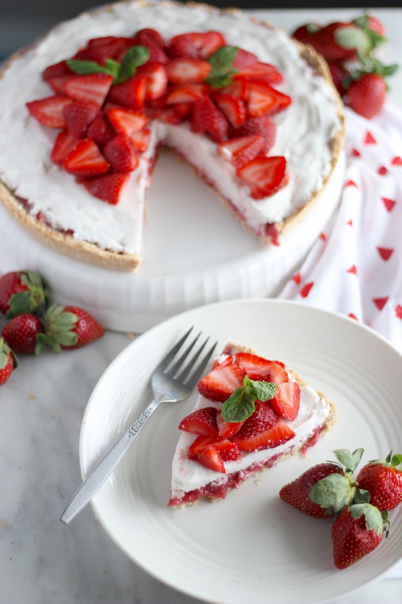 Paleo Strawberries And Cream Tart (AIP, Vegan) - Fed And Fulfilled